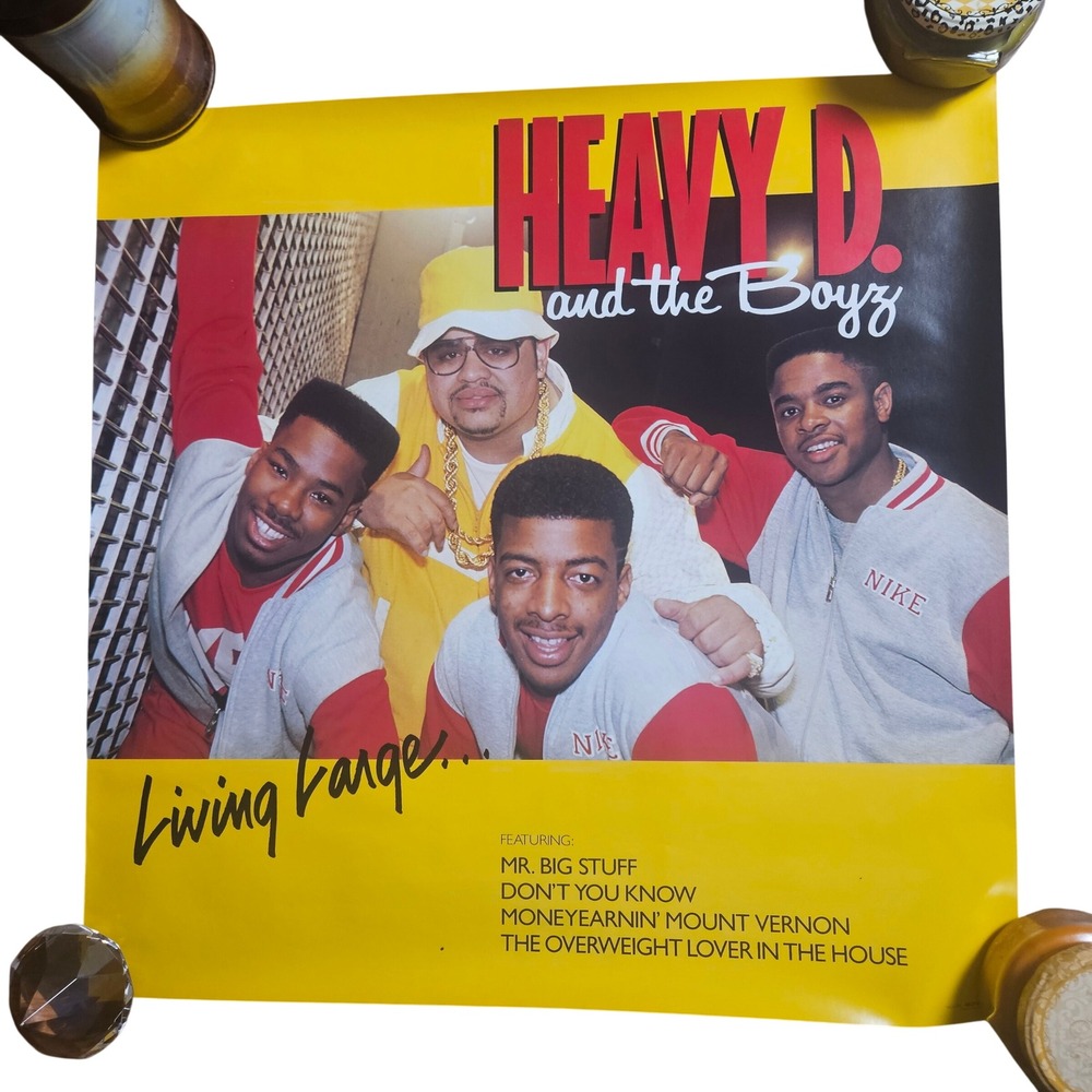 Heavy D and The Boyz Living Large VTG 1987 Promo Album Poster 23x23 MCA Hip Hop